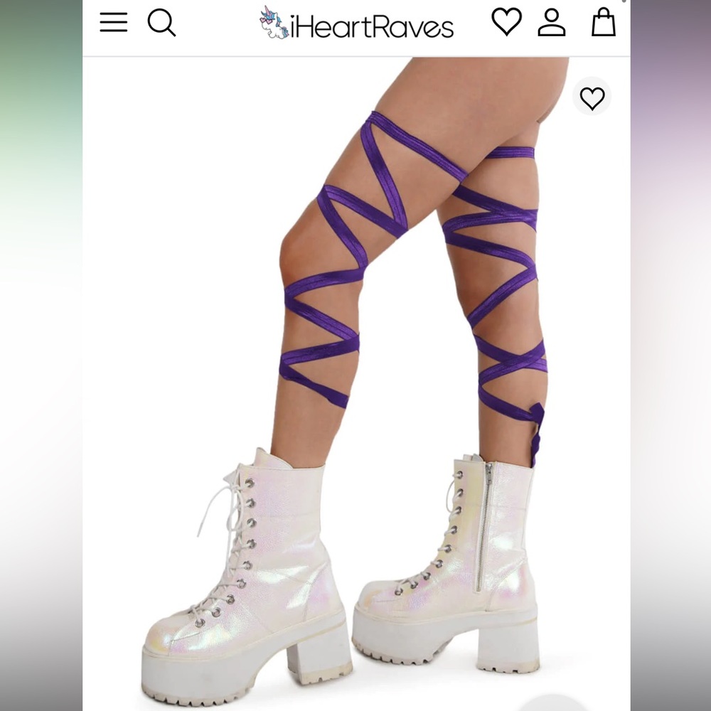 IHeartRaves Purple Stretchy Leg Wraps